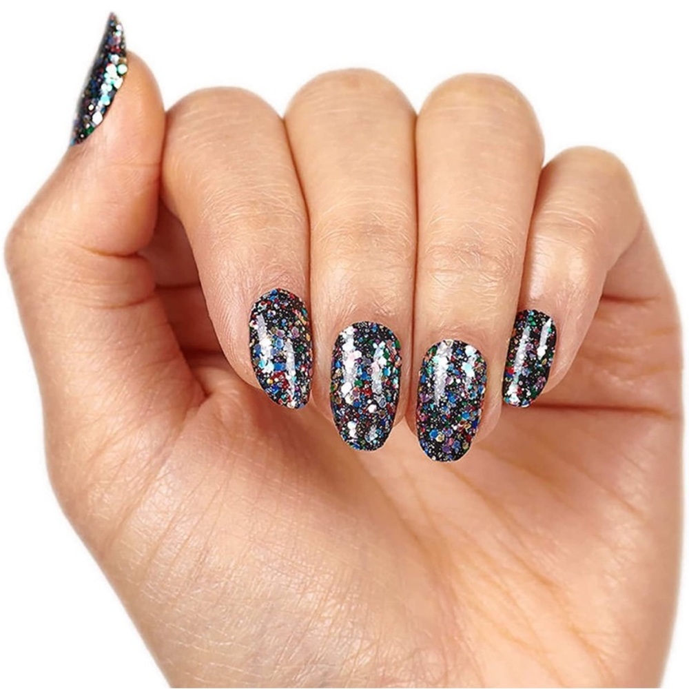 *Retired* Color Street: Broadway Glimmer | Black Multicolor Glitter Sparkle - Picture 11 of 14
